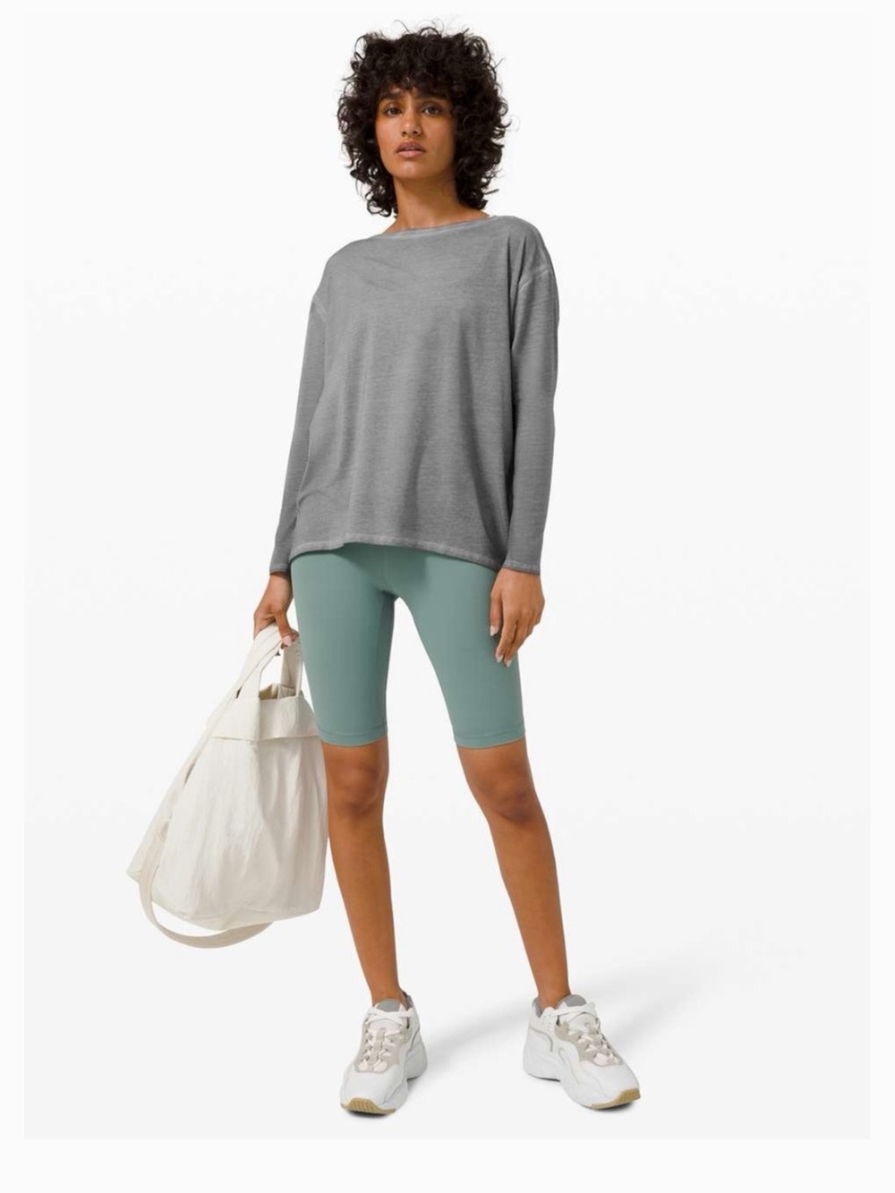 Lululemon back in action longsleeve grey size 6